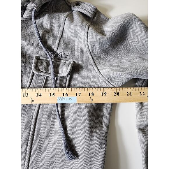 EZEKIEL Gray Military Style  Skater Casual Faux Fur Lined Hoodie Jacket SZ L - Picture 6 of 10